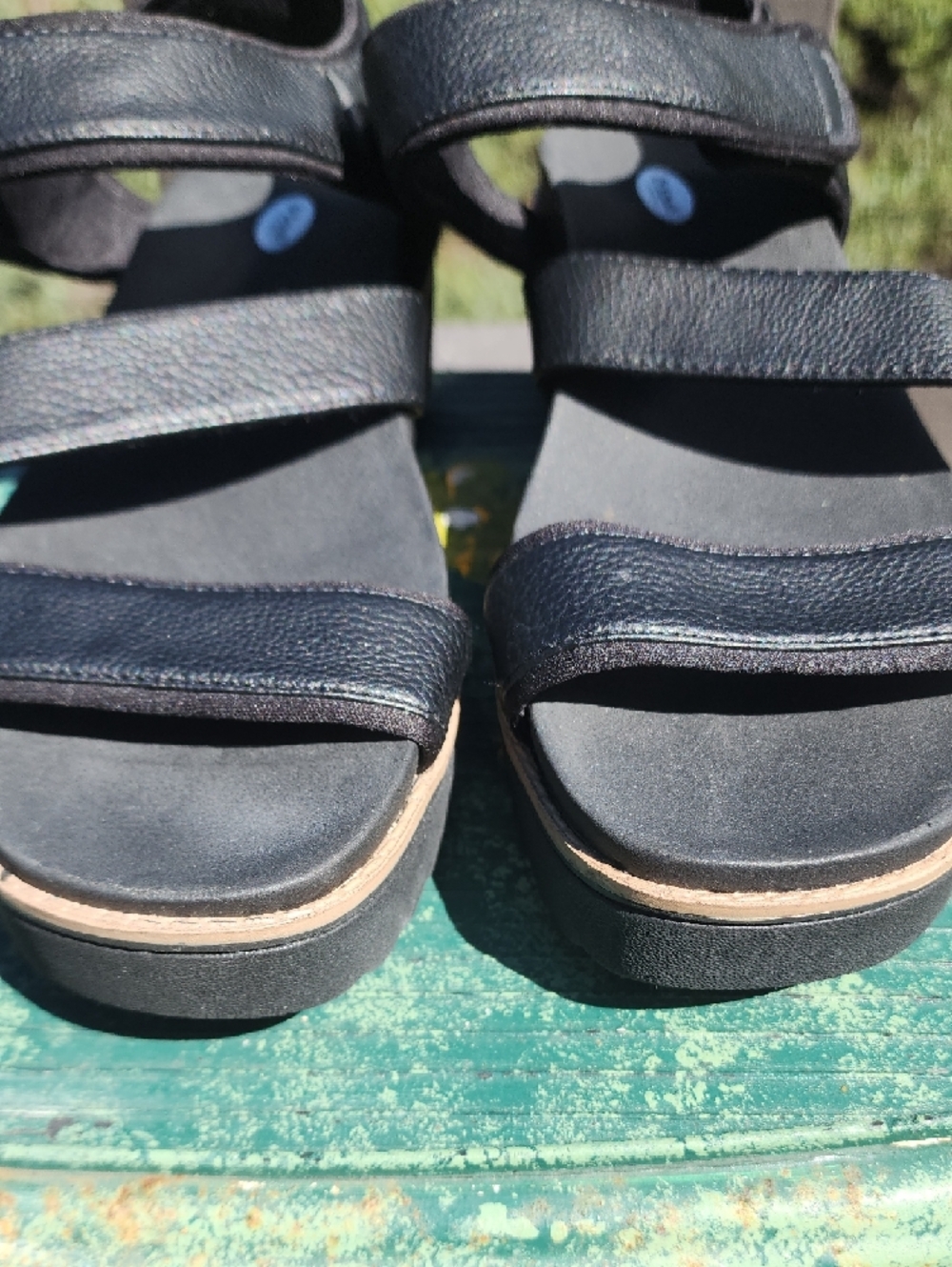 Dr. Scholl's Black Triple-Strap Comfort Sandals Size 8 - Picture 5 of 10
